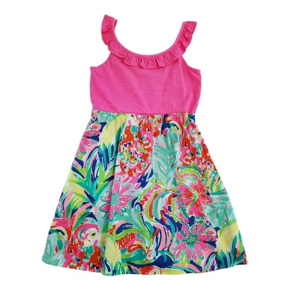 Lilly Pulitzer Multi Casa Banana Dress Size 12-14 - Picture 4 of 5